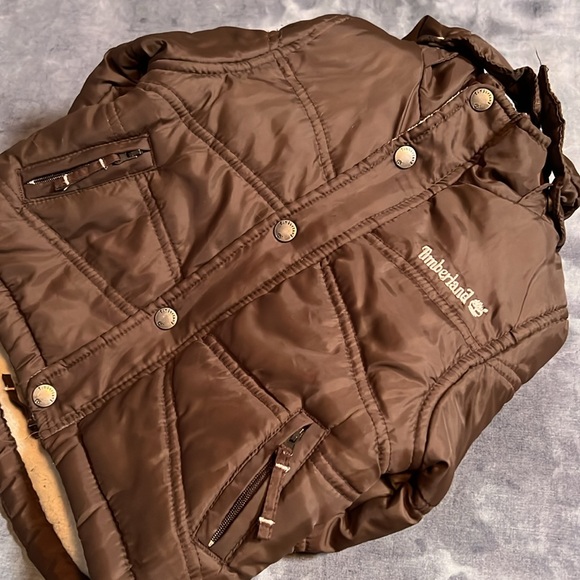 🥳 Host Pick 🥳 - Timberland Kids Parks Snap Front Removable Hood Jacket size 12M - Picture 16 of 16